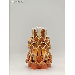 Ručně vyřezávaná svíčka 13 cm