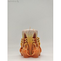 Ručně vyřezávaná svíčka 10 cm