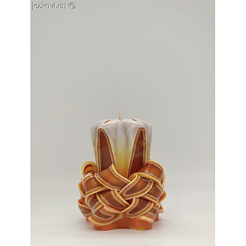 Ručně vyřezávaná svíčka 10 cm
