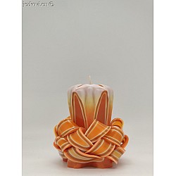 Ručně vyřezávaná svíčka 10 cm