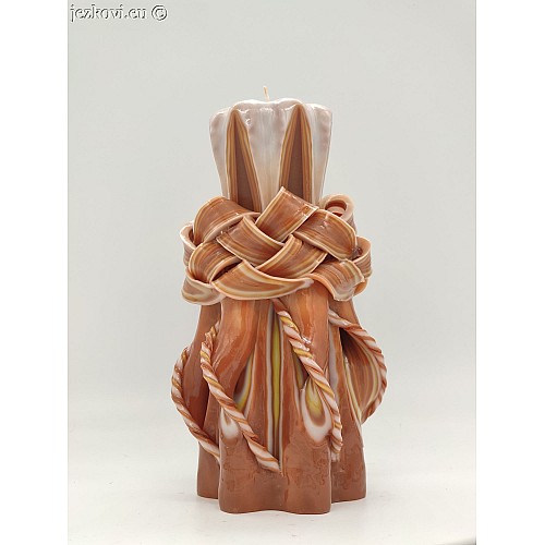 Ručně vyřezávaná svíčka 17 cm