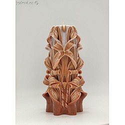 Ručně vyřezávaná svíčka 17 cm