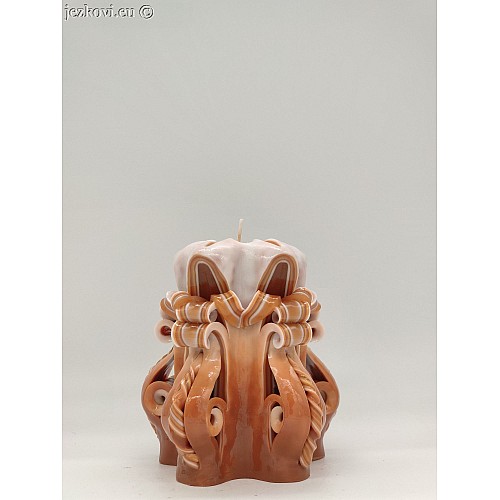 Ručně vyřezávaná svíčka 10 cm