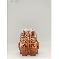 Ručně vyřezávaná svíčka 10 cm