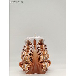 Ručně vyřezávaná svíčka 10 cm