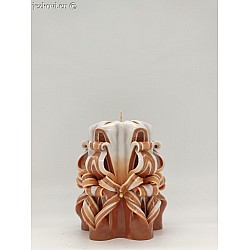 Ručně vyřezávaná svíčka 10 cm