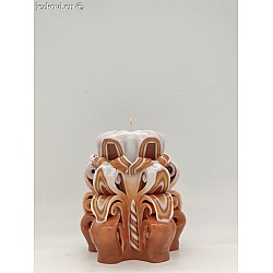 Ručně vyřezávaná svíčka 10 cm