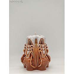 Ručně vyřezávaná svíčka 10 cm