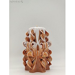 Ručně vyřezávaná svíčka 13 cm