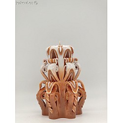 Ručně vyřezávaná svíčka 13 cm