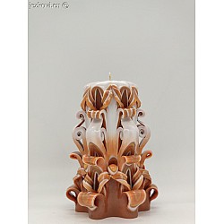 Ručně vyřezávaná svíčka 13 cm