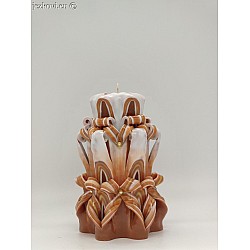 Ručně vyřezávaná svíčka 13 cm