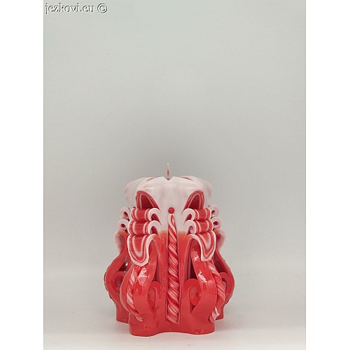 Ručně vyřezávaná svíčka 10 cm