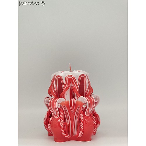 Ručně vyřezávaná svíčka 10 cm