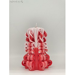 Ručně vyřezávaná svíčka 13 cm