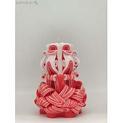 Ručně vyřezávaná svíčka 13 cm