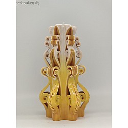 Ručně vyřezávaná svíčka 17 cm