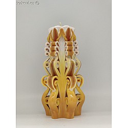 Ručně vyřezávaná svíčka 17 cm