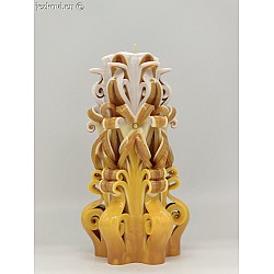 Ručně vyřezávaná svíčka 17 cm