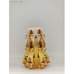 Ručně vyřezávaná svíčka 13 cm