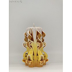 Ručně vyřezávaná svíčka 13 cm