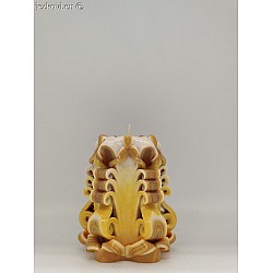 Ručně vyřezávaná svíčka 10 cm