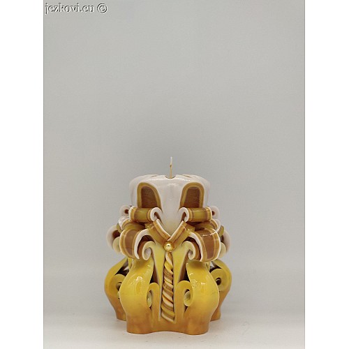 Ručně vyřezávaná svíčka 10 cm