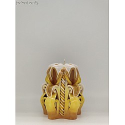 Ručně vyřezávaná svíčka 10 cm