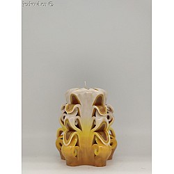 Ručně vyřezávaná svíčka 10 cm