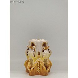 Ručně vyřezávaná svíčka 10 cm