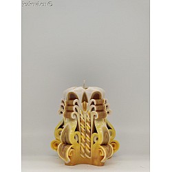 Ručně vyřezávaná svíčka 10 cm