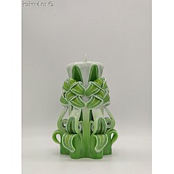 Ručně vyřezávaná svíčka 13 cm