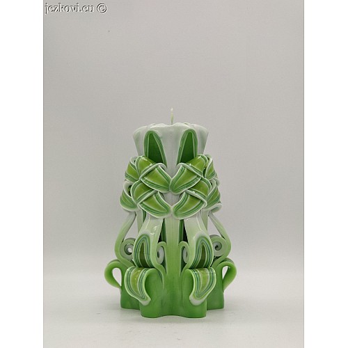 Ručně vyřezávaná svíčka 13 cm