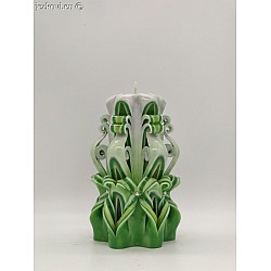 Ručně vyřezávaná svíčka 13 cm