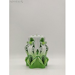 Ručně vyřezávaná svíčka 10 cm