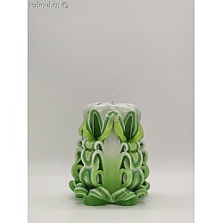 Ručně vyřezávaná svíčka 10 cm