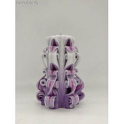 Ručně vyřezávaná svíčka 13 cm