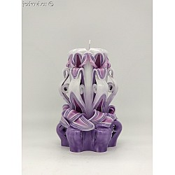 Ručně vyřezávaná svíčka 13 cm