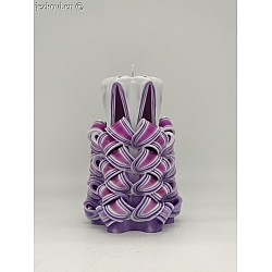 Ručně vyřezávaná svíčka 13 cm