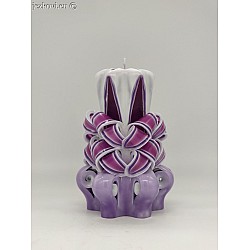 Ručně vyřezávaná svíčka 13 cm