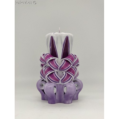 Ručně vyřezávaná svíčka 13 cm