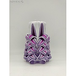 Ručně vyřezávaná svíčka 13 cm