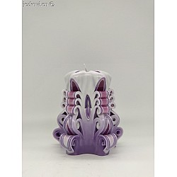 Ručně vyřezávaná svíčka 10 cm