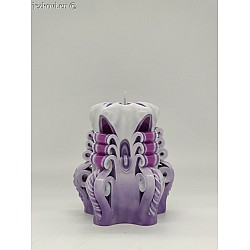 Ručně vyřezávaná svíčka 10 cm