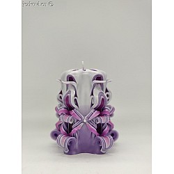 Ručně vyřezávaná svíčka 10 cm