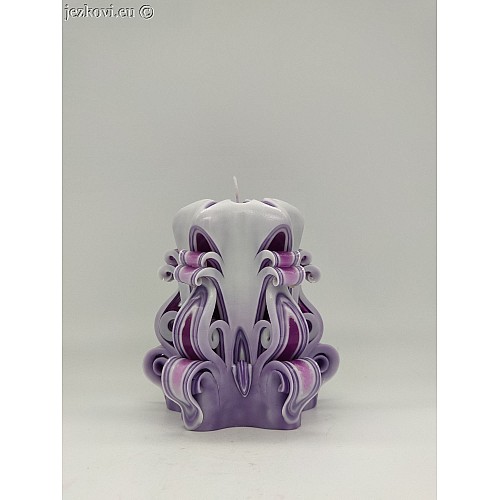 Ručně vyřezávaná svíčka 10 cm