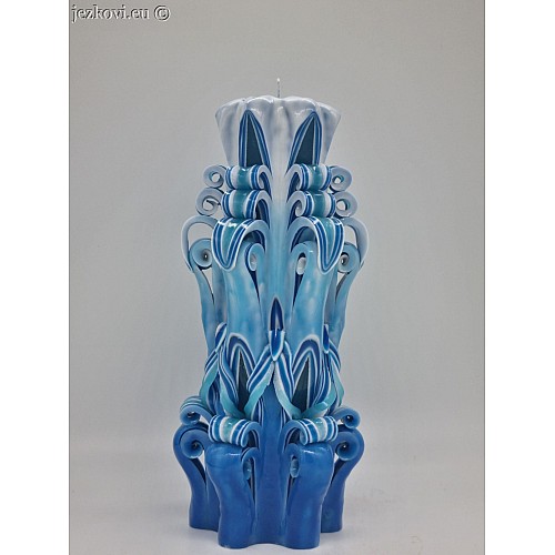 Ručně vyřezávaná svíčka 20 cm