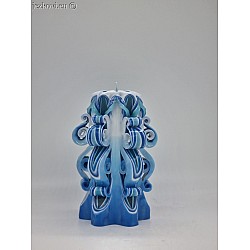 Ručně vyřezávaná svíčka 13 cm