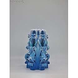 Ručně vyřezávaná svíčka 13 cm